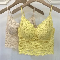 Ancient courtesina bursting with underpants merry-back chest cushion integrated cup bra coalesch lace inside lap to wear lingerie woman