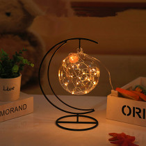 LED light wishing bottle Luminous lucky star Glass cork bottle Creative bottle ornament bottle Round hanging bottle Star bottle