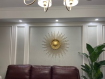 Light luxury wall decoration American sunflower metal wrought iron wall decoration living room dining room background wall decoration pendant