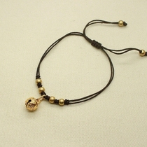 Retro Wind Bell anklet female Palace Bell simple student woven foot decoration sexy foot decoration female sound red rope foot ring