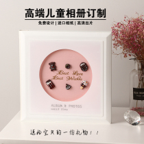 Korean childrens leather cover photo album Baby commemorative book year old hundred days photo album personal photo customized PVC book