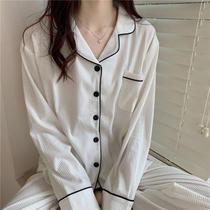 Pajamas ladies spring and autumn cotton long sleeves spring and summer students 2021 New Tide can wear home suit