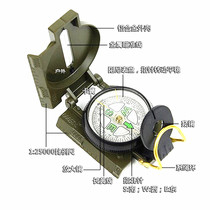 American needle outdoor mountaineering camping compass portable folding compass multi-function compass