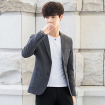 Casual suit mens summer Korean version of the trend slim thin jacket handsome British style business formal mens suit