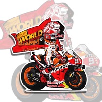 Yunchuang car stickers Motorcycle No 93 personality stickers Q edition knight waterproof reflective stickers Scratch occlusion decals