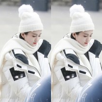 White Deer Lifetime Same Down Jacket Women Winter 2021 New Splice White Size Goose Down Jacket