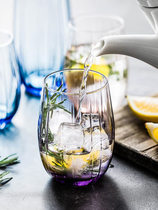 Imported heat-resistant colored glass cup creative juice cup beverage cup milk cup household tea drinking cup set
