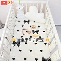 Cotton Baby Bed Hats Class a Pure Cotton Baby Sheets Kindergarten Newborn Bed Cover Winter Splice Customization
