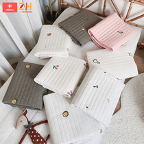 Baby sandwich sheets quilted children embroidered sleeping mat baby nap thin mat embroidered bed cover cotton ins Korea