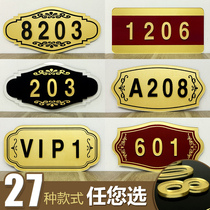 House number custom acrylic digital sticker hotel dormitory room number box number house number plate home creative OEM rental room dormitory room number plate signage signage custom-made