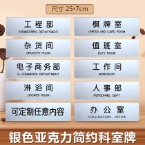 Department plate custom-made acrylic signage company signage sign sign sign office door nameplate customization