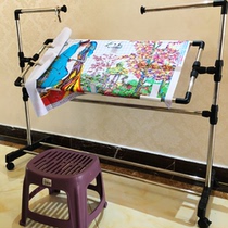 Super thick large adjustable vertical stainless steel cross stitch shelf household cross stitch frame embroidery stretch clearance price