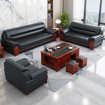 Business Office Sofa Tea Table Combination Suit Single Double Trio guests reception room Piart solid wood Dingfa sofa