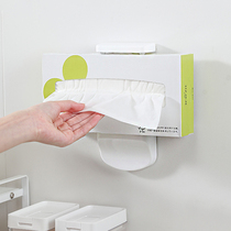 Japan wall-mounted clip boxed paper rack kitchen free of punching napkins paper rack cardboard boxes special containing shelf paper towels