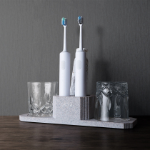 DecoTalk Nordic simple electric toothbrush holder one wash combination set sandstone bathroom kit
