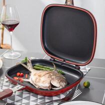 Happycall pan double-sided non-stick pan double-sided baking tray household steak frying pan wild barbecue cooking utensils