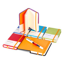 French Rhodia notebook Rhodia color leather strap horizontal flip notebook business note book business note book A5 A6 horizontal line inside page this student simple diary thick wrong question Book