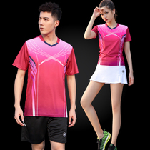 Badminton suit women quick-dry men couple breathable short sleeve 2021 New Sports table tennis training suit Jersey