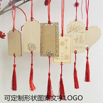 50 wooden hangtags Handwritten blank prayer cards Scenic temple wishing cards Decorative wish listing planks