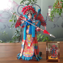 Chinese style gift silk doll Tang Renfang Peking Opera characters send Foreigners crafts boutique Mu Guiying ornaments