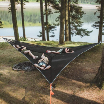 Outdoor air triangle hammock anti-rollover multi-person double park camping equipment ultra-light hanging tree tent Wild
