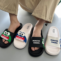 @RO slippers mens summer indoor home thick bottom non-slip bathroom ins trend 100 lap cute couple cool slippers