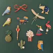 vintage retro - brooch brooch - bra - bra girl Western gorgeous pearl jewelry sweater accessories elegant pin