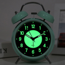Super loud bell charging small alarm clock Mute bedside luminous student cartoon Childrens special creative bedroom watch