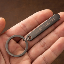 Mercedes Benz Audi BMW Volkswagen leather buckle Car keychain Phone number plate anti-loss custom lettering pendant