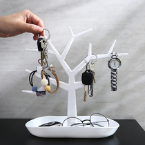 Hanging mask storage rack Entrance key storage rack Entrance desktop storage rack storage box Living room creative ornaments