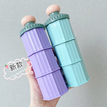 Japanese native betta milk powder box supplementary food storage tank three-layer milk compartment portable snack storage box