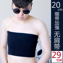 Simple les large-size strapless short cotton corset women bandage reinforced breathable handsome t-corset underwear