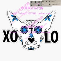 Xolo Sugar Skull Sticker Vinyl Waterproof Sticker Decal Car