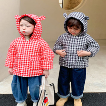 Childrens light down jacket white duck down boy female baby winter clothing Baby children thickened warm jacket anti-season