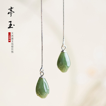 And Tian Beyyu Orchid S925 pure silver earrings with Chinese wind earrings long style retro style Artistic Super Fairy-earline