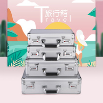 Portable boarding password box aviation aluminum frame box file storage business travel portable large and medium box