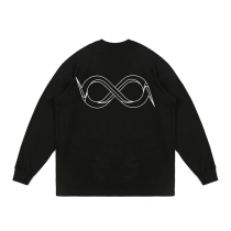 BIPOLAR base word solid color long sleeve black American Street country Tide brand round neck base shirt autumn T-shirt men