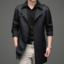 Xirui 2021 autumn new casual windbreaker men long plus size single-breasted loose coat mens jacket
