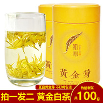 (Take one hair two) 2021 New Tea Gold Bud authentic Anji white tea before the rain special tea canned green tea