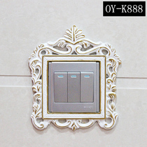 Obanquet Switch Sticker Wall Sticker Minimalist Modern Resin Switch Applique Eurostyle Creative Light Lavish Home Switch Decorations
