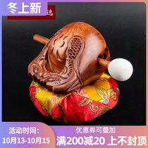 Taiwan wooden fish instruments Buddhist Taoist supplies Buddha household rituals Buddha chanting large and small chanting solid wood Wood fish