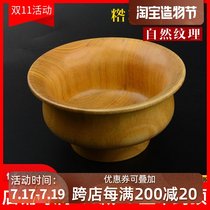 Buddhist bamboo bowl Ghee tea bowl Wooden bowl Rice bowl Tibetan wooden bowl Jujube wood meticulous craft water supply bowl Single layer