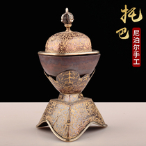  Toba bowl Nepali pure copper hand-carved gold Toba dharma instrument Tantric worship Gabala bowl Worship cup