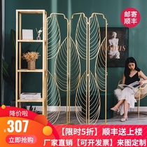  South Star hotel beauty salon display rack Living room entrance porch shelf with screen foldable mobile shelving rack