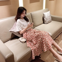  European station 2021 summer new suit female foreign style age reduction light mature fashion thin polka dot skirt two-piece set