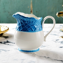 Nordic style glaze embossed ceramic wool coffee milk jar European sauce cup Milk Cup Tea Cup blemish