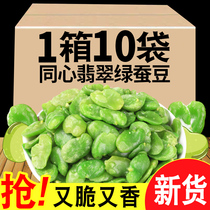 Baoshan green heart bean Yunnan specialty concentric green broad bean Jade bean snack orchid Bean Bean small package nut