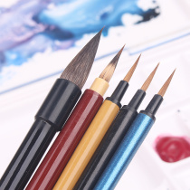 Imperial ink painting Wolf handmade brush watercolor painting pen outline pen painting calligraphy calligraphy small regular script official script