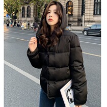 Light and thin down jacket womens short cotton-padded jacket loose cotton-padded clothes autumn and winter cotton-padded jacket design sense of minority