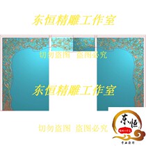 Fine carved map stone carvings grayscale map hollow floor cover plum blossom bird hanging down